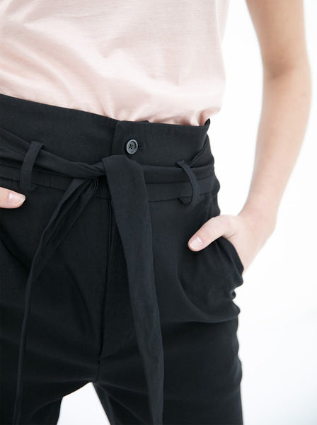 Dena Trousers Black by Noumenon, ethically made with surplus fabric – Wild  & Arrow