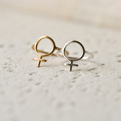 Ada Feminist Ring Bronze or Gold