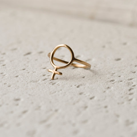 Ada Feminist Ring Bronze or Gold