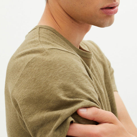 Basic Khaki Hemp + Organic Cotton T-Shirt