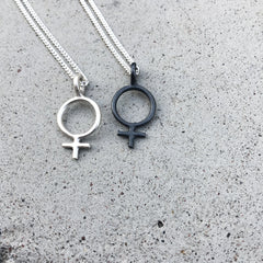 Ada Feminist Necklace Silver