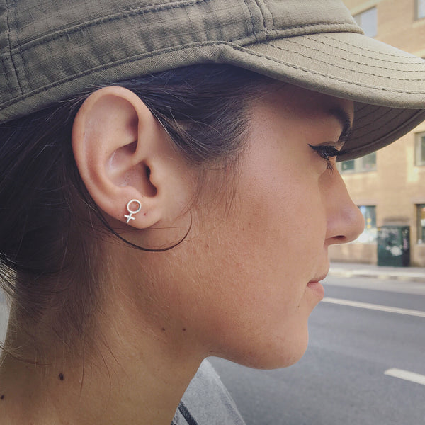 Feminist hoop earrings online