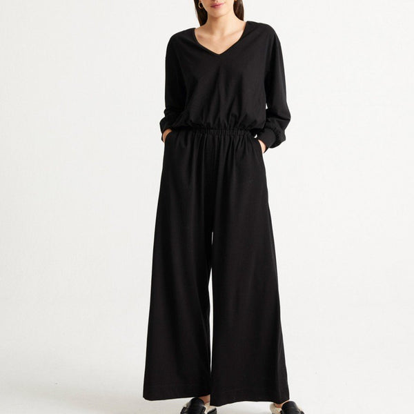 Thinking Mu Jumpsuit Black Organic Cotton, ethical fashion