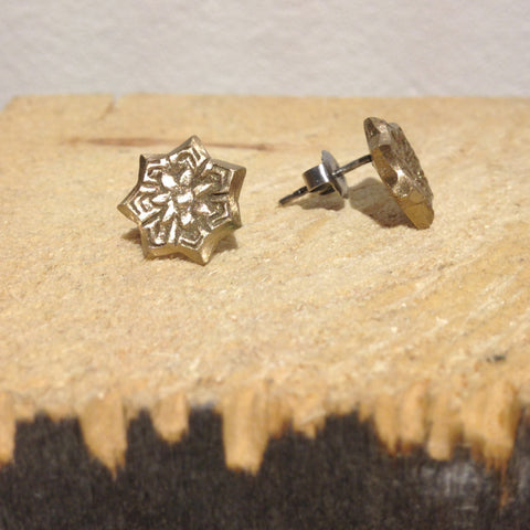 Star Flower Stud Earring Bronze