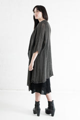 Bamboo Robe Grey, Hand Knitted