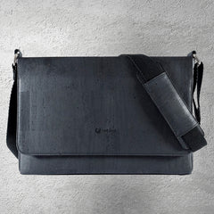 Messenger Laptop Bag Black Cork