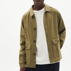 Mark Jacket In Olive Green Organic Cotton