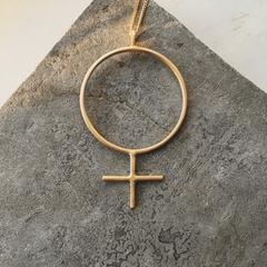 Marketta Feminist Statement Necklace Bronze