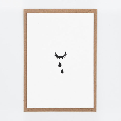 Tears  - Letterpress Card