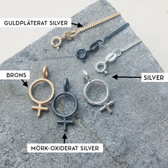 Hilma Feminist Dangle Earring Silver or Bronze