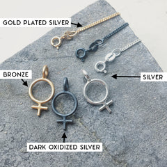 Sulava Unisex Necklace Silver or Bronze