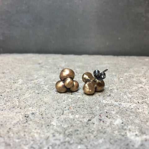 Cluster Earrings in Bronze