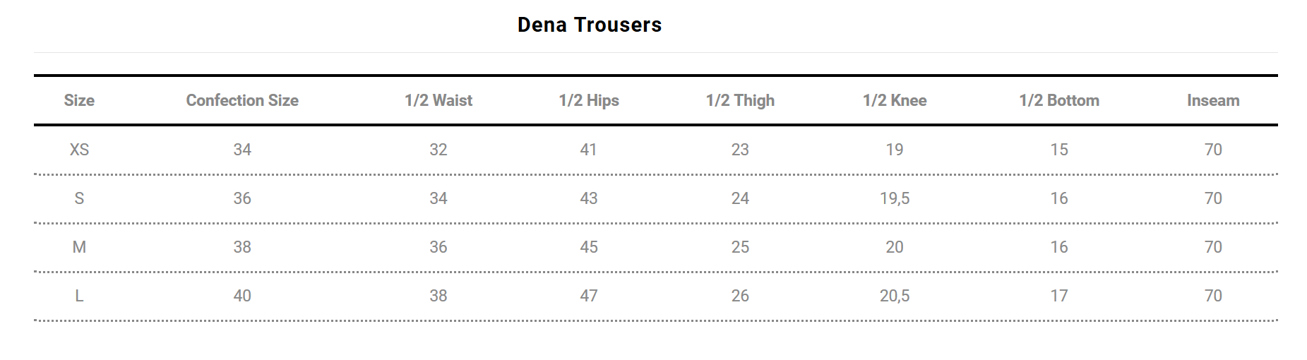 Dena Trousers Black Size XS-S