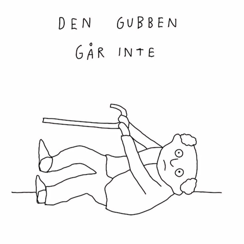 Den Gubben Går Inte - Poster Art Print (A4)