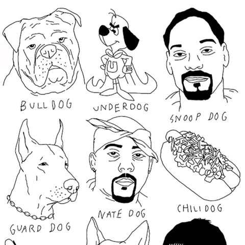 Dogs - Art Print (A4)