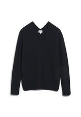 Faarina Black Knitted Sweater in Organic Cotton