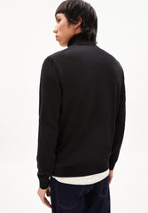 Glaan Knitted Turtleneck Sweater Black Organic Cotton
