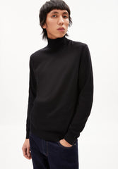 Glaan Knitted Turtleneck Sweater Olive Organic Cotton