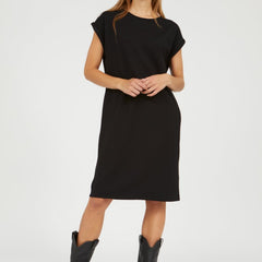 HAWAA Black Short Sleeve Dress in Lenzing Ecovero Size XL