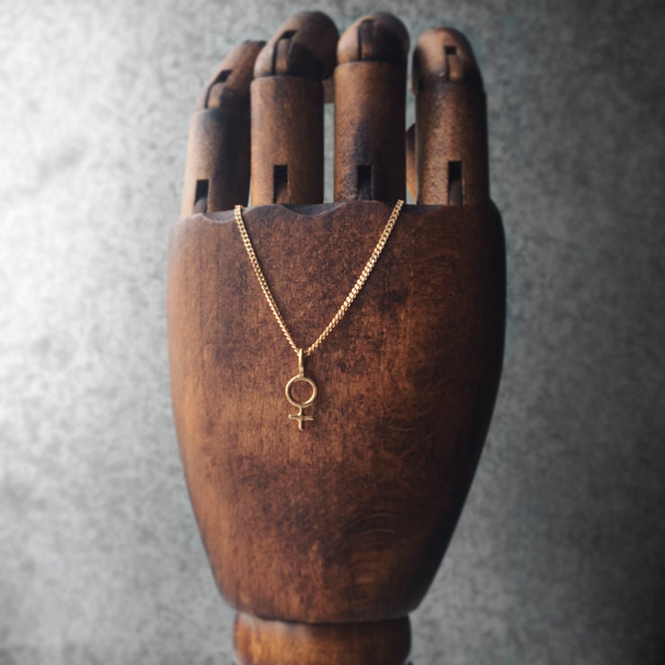 Minna Feminist Tiny Symbol Necklace Bronze