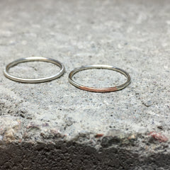 Loop Thin Ring Copper & Silver