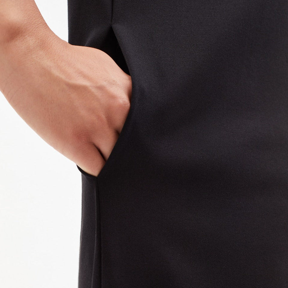 Maailana Black Jersey Short Sleeve Dress In Lenzing Ecovero Viscose