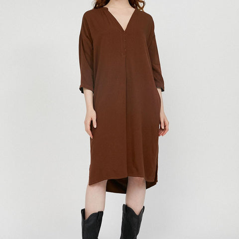 MAARNIE Brown Dress in Lenzing Ecovero Size M