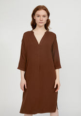 MAARNIE Brown Dress in Lenzing Ecovero Size M