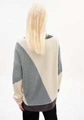 Mibaa Block Stripe Knitted Sweater Undyed/Grey Organic Cotton