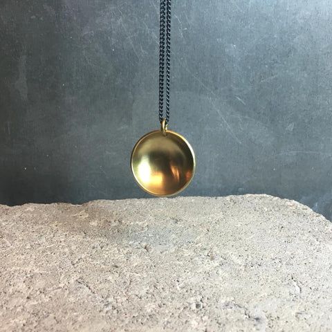 Dome Large Necklace in Silver or Golden Brass