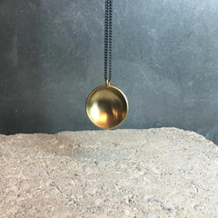 Dome Large Necklace in Silver or Golden Brass