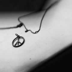 Peace Sign No.2 Necklace Silver