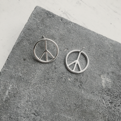 Peace Sign No.2 Stud Earring