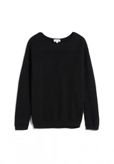 Raachela Black Knitted Sweater in Organic Cotton