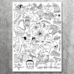 Mixed Stuff - Tattoo Art Poster Print (A4)