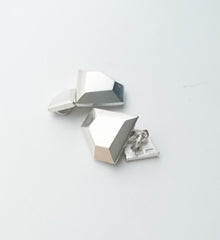 Diamond shaped Cufflinks in Dark Oxidized Silver