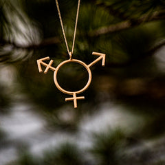 Marsha & James - Trans Symbol Necklace Bronze